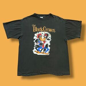 Vintage Black Crowes Shirt 1990 Band Tee Faded Black Shake your Money Maker